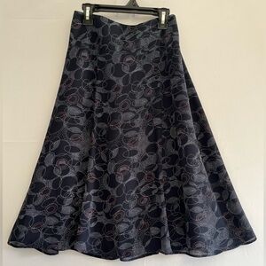 Cleo Black & Red Geometric Dot Midi Skirt – Made in Canada